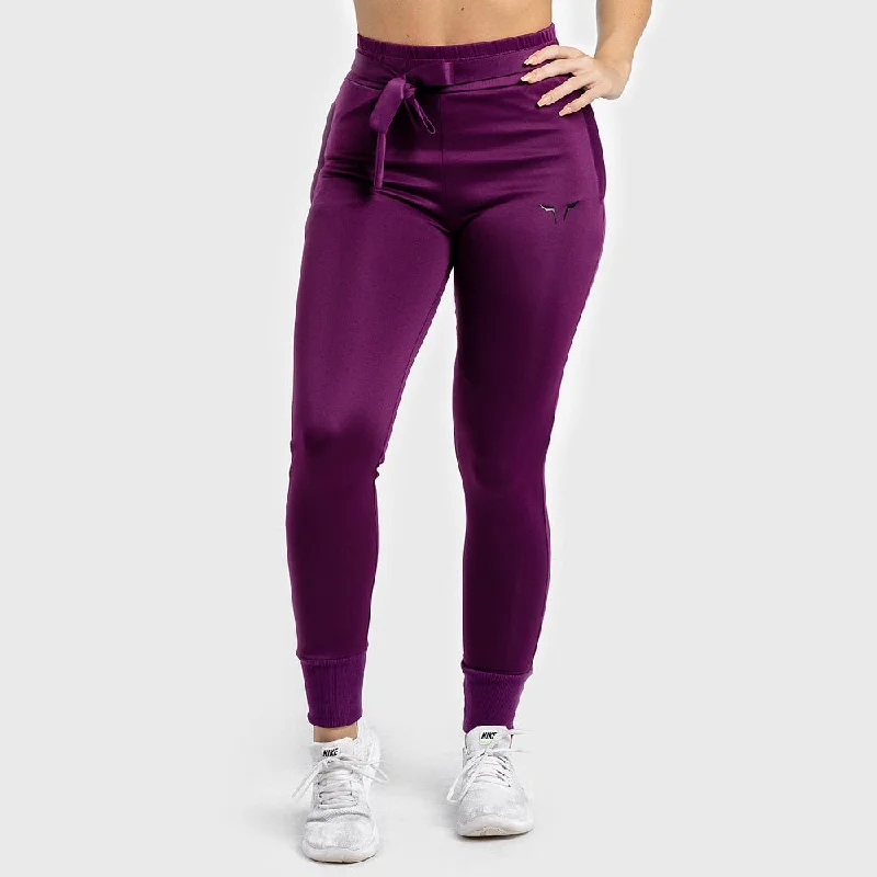 High-Waisted Yoga Pants for Support -She-Wolf Do-Knot-Joggers - Violet
