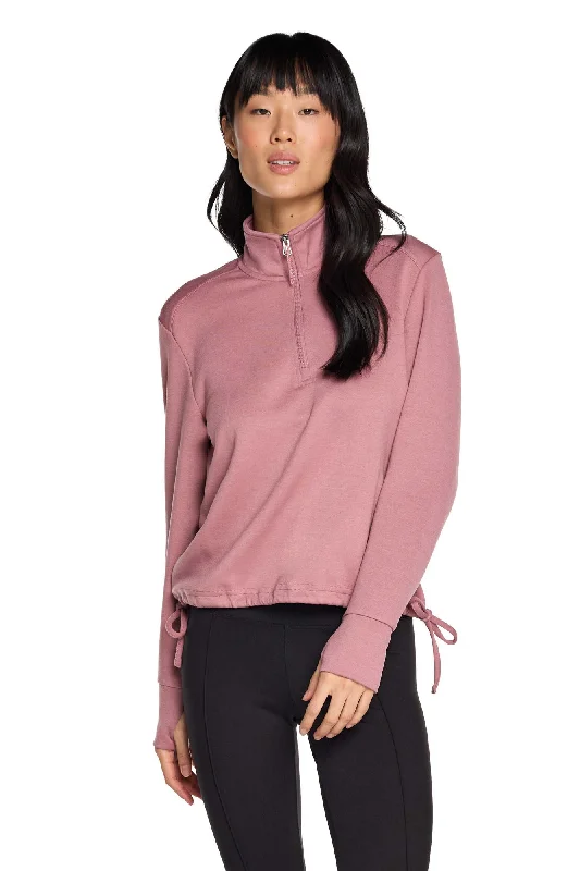 Women's Yoga Tops for Outdoor Activities -Shelby Funnel Neck Half Zip Sweatshirt