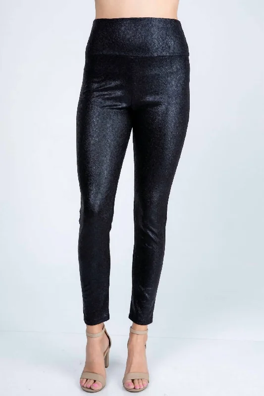 Comfortable Yoga Shorts for Full Movement -Shine Bright Sparkle Leggings In Black