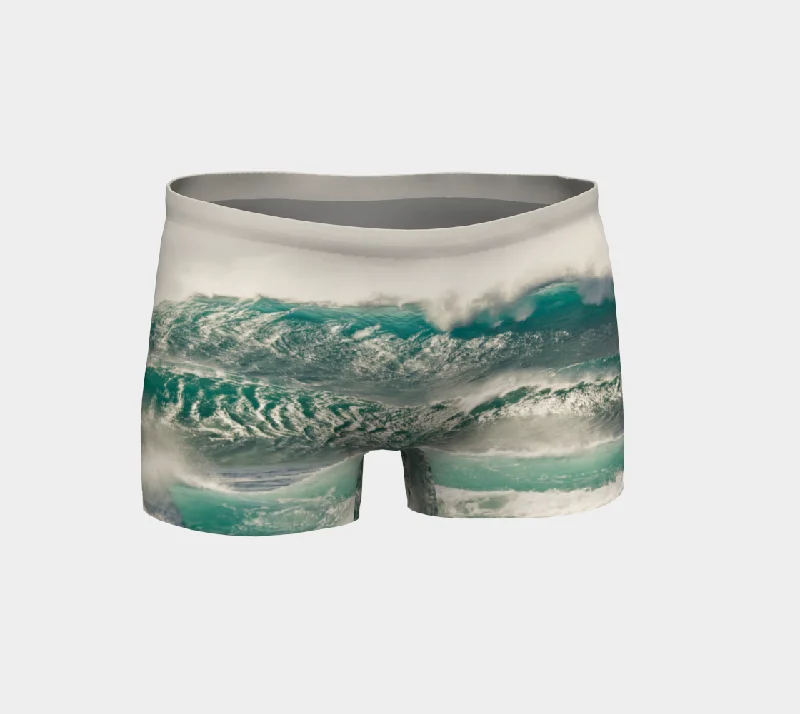 Yoga Shorts for Flexibility and Performance -Shiny Waves Workout Shorts