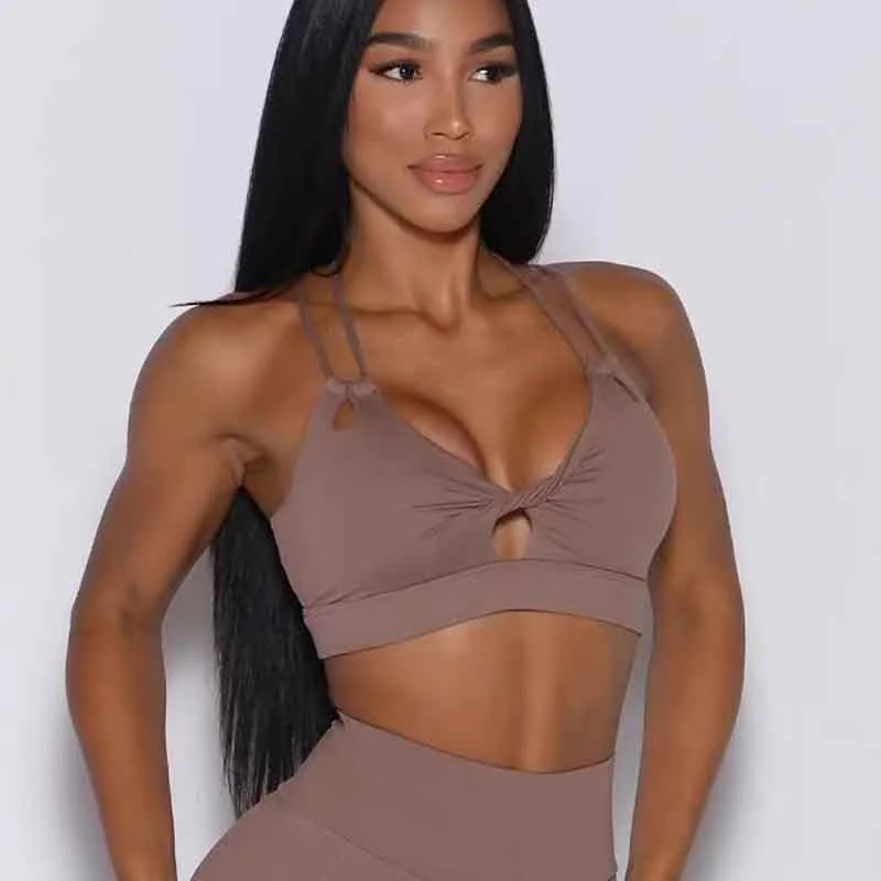 Breathable Yoga Tops for Comfortable Poses -Shock-proof push-up sports bra with chest pad 3colors
