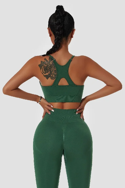 Yoga Bar for Balanced Nutrition -Spaghetti Strap Racerback Sports Bra