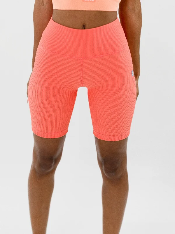 Quick-Dry Yoga Pants for Women -Cream Yoga Harper Biker Shorts