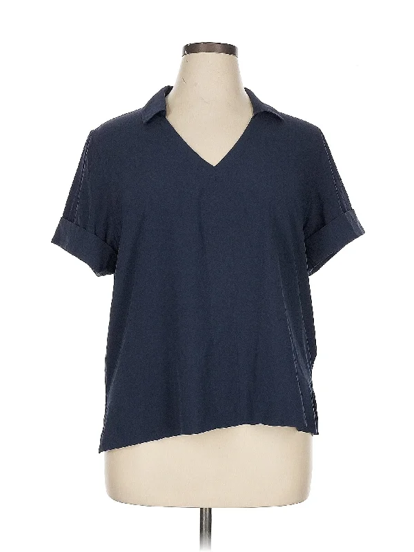Yoga Tops for Relaxed Practice -Short Sleeve Blouse