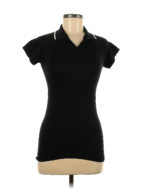 High-Cut Yoga Tops for Women -Short Sleeve Polo