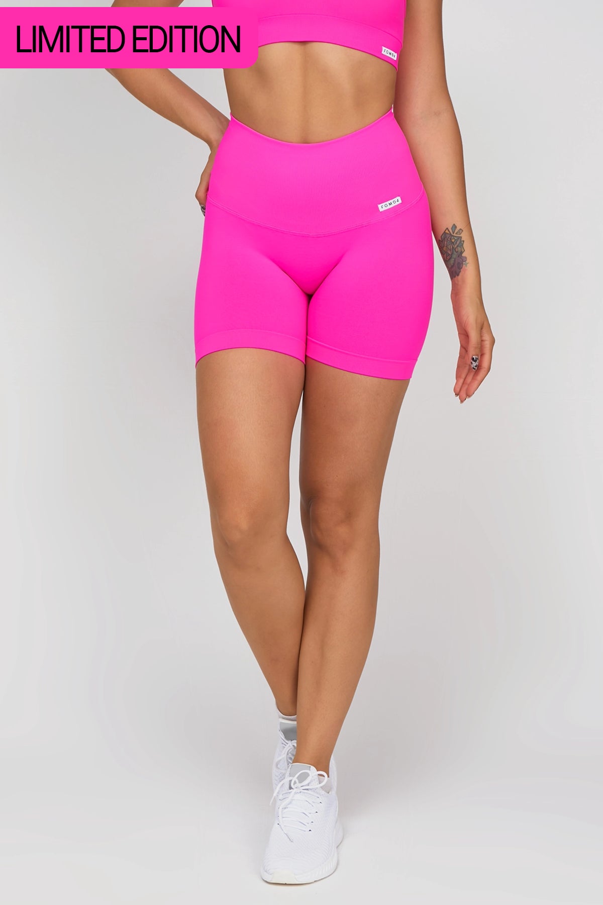 Supportive Yoga Shorts for Stretching -Shorts All-Up Fuxia Fluo