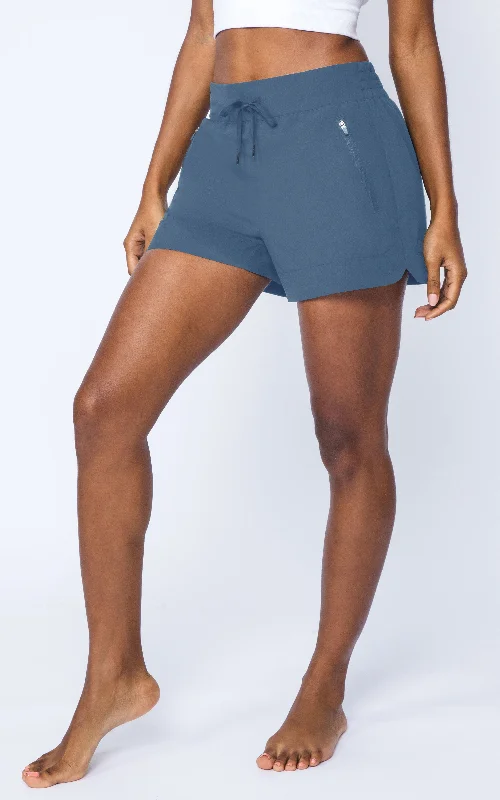 Stretchable Yoga Shorts for Intense Training -Lightstreme Hike and Trail Shorts with Side Zipper Pockets
