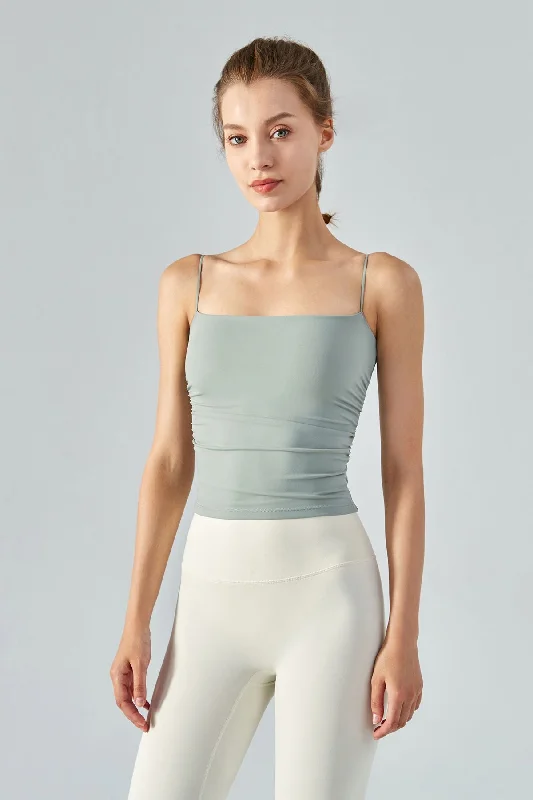 Protein Yoga Bar with Whole Nuts -Side Ruched Camisole with Built In Bra