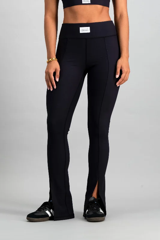 Tight Fit Compression Yoga Pants -Sienna Split Front Legging
