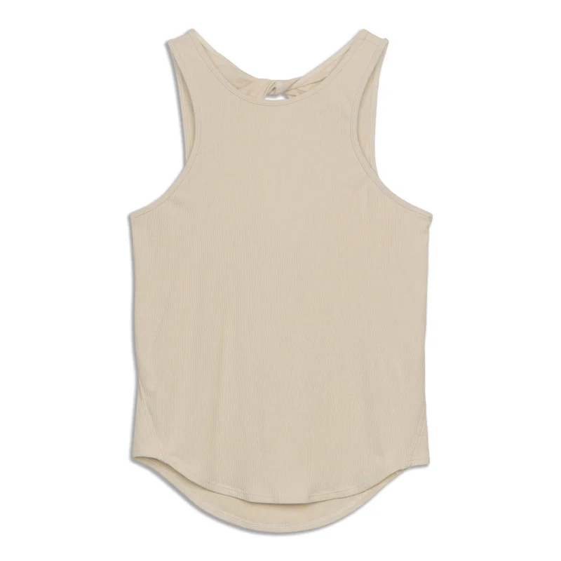 Yoga Tops for Intense Core Training -Silk Twist-Back Yoga Tank Top - Resale