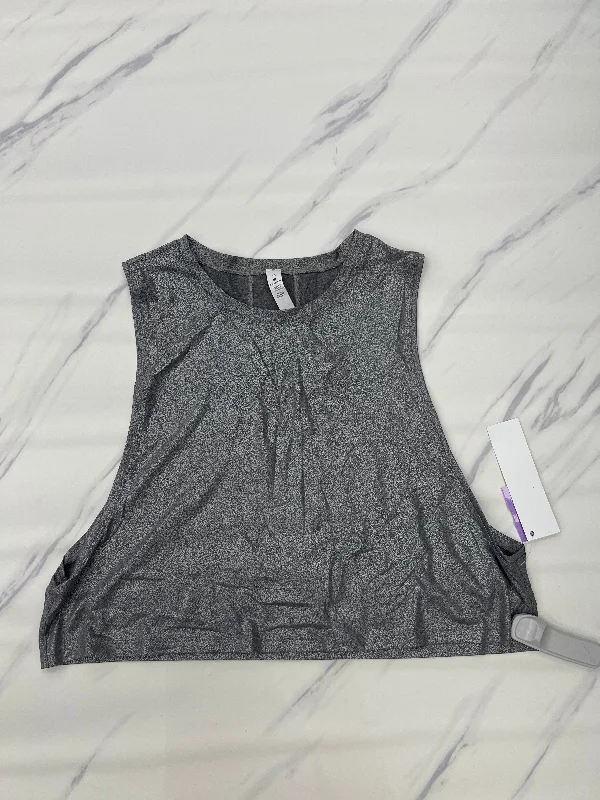 Relaxed Fit Yoga Tops -Silver Athletic Tank Top Lululemon, Size 10