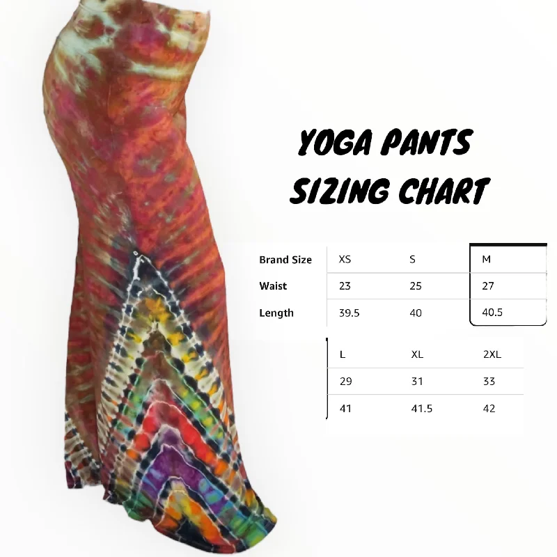 Black High-Waisted Yoga Pants -Size Chart