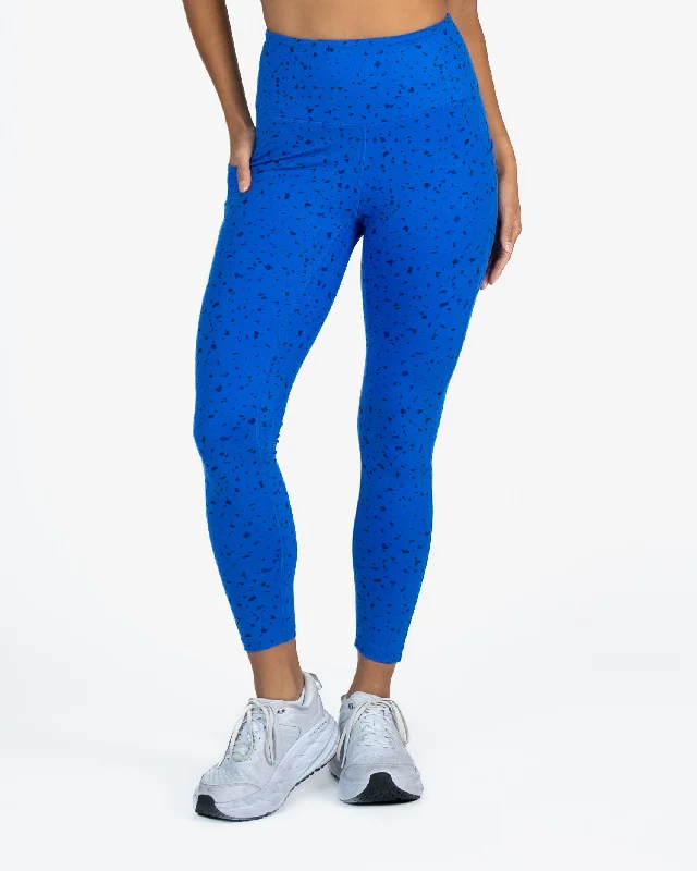 Yoga Pants for Maximum Movement -Skin High Waisted Vinyasa 7/8 Leggings - Cobalt Terrazzo