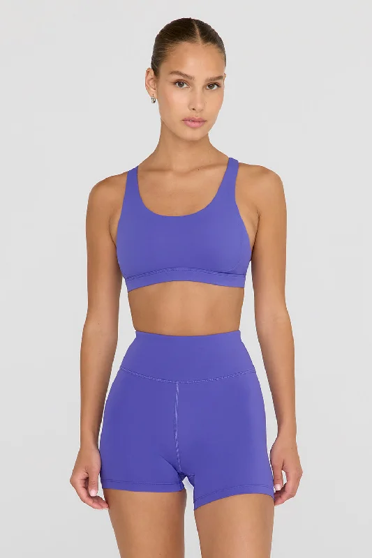 Yoga Shorts for Enhanced Stretching -SKINLUXE HIGH WAISTED CYCLING SHORTS - GRAPE