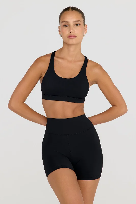 Yoga Shorts for High-Energy Workouts -SKINLUXE HIGH WAISTED CYCLING SHORTS - SHADOW BLACK Yoga Shorts for High-Energy Workouts -SKINLUXE HIGH WAISTED CYCLING SHORTS - SHADOW BLACK
