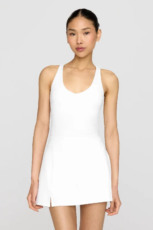 Yoga Shorts for Fitness and Mobility -SKINLUXE SIDE SPLIT SKORT - COCONUT MILK