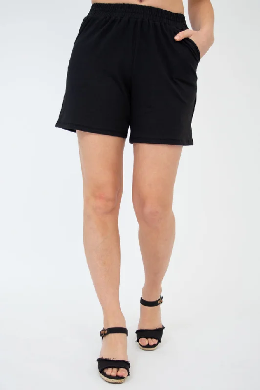 Yoga Shorts for Enhanced Stretching -Sky Shorts, Black, Cotton