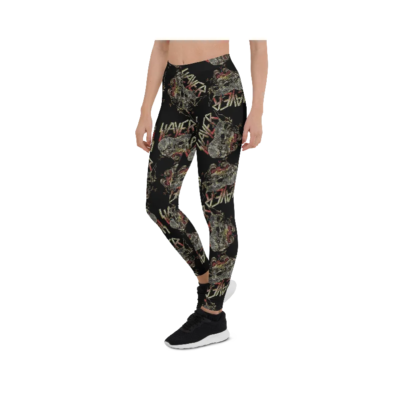 Affordable Yoga Pants for Fitness -Slayer Dual Skull Leggings
