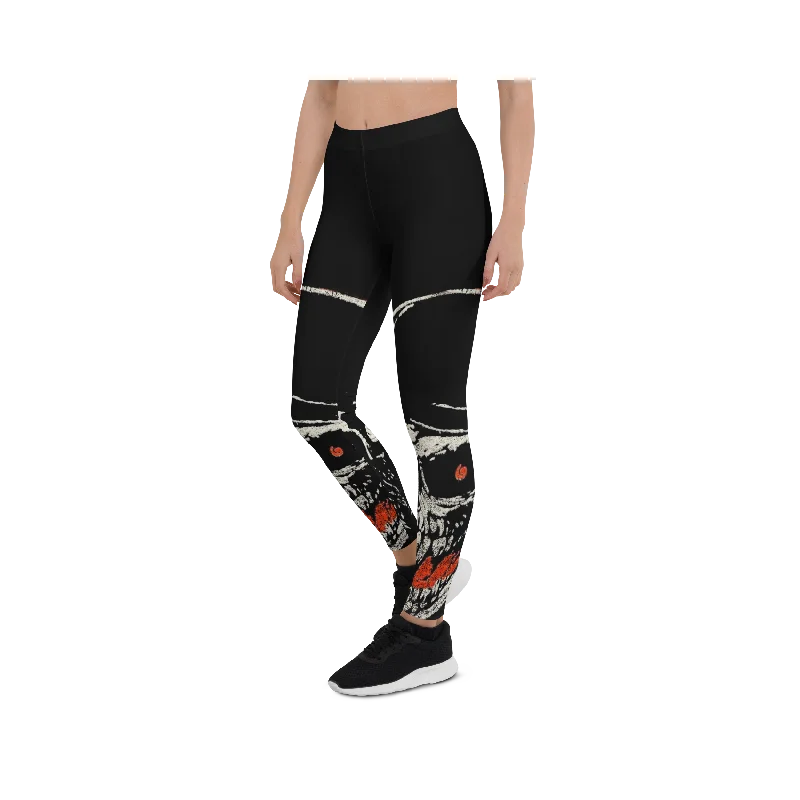 Yoga Pants for Outdoor Workouts -Slayer Helmet Skull Leggings