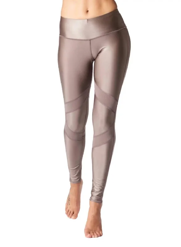 Yoga Shorts for Regular Exercise -Sleek Leggings In Suede Lustre