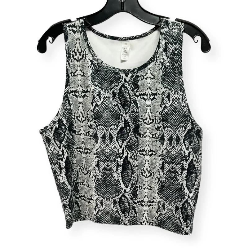 Versatile Yoga Tops for Gym and Studio Use -Snakeskin Print Athletic Tank Top Balance Collection, Size Xxl