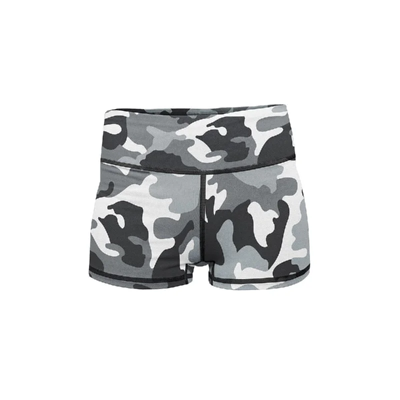 High Compression Yoga Shorts -Snow Camo Yoga Shorts