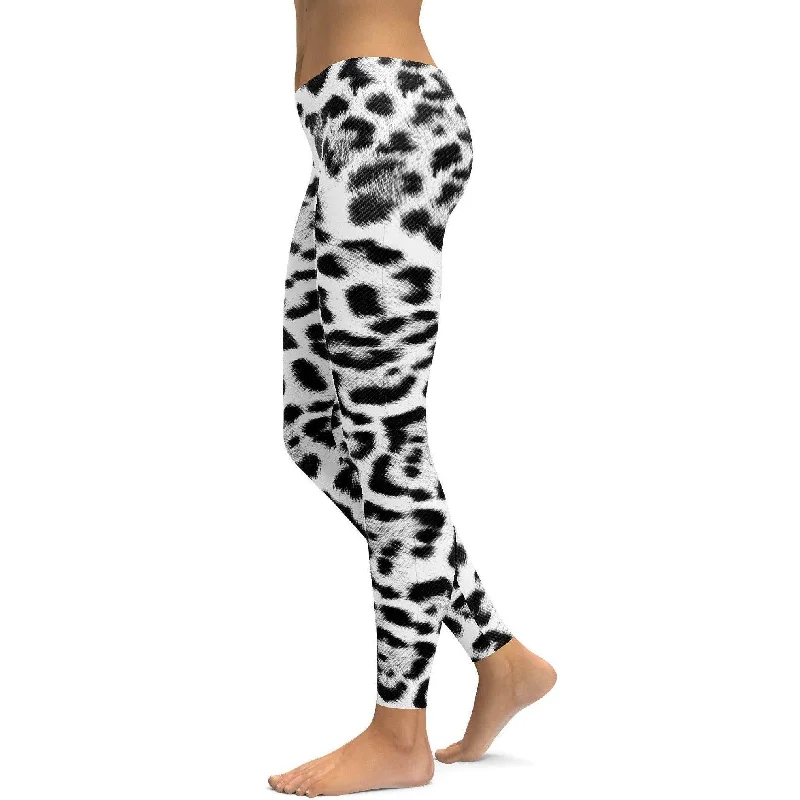 High Performance Yoga Pants for Women -Snow Leopard Skin Leggings