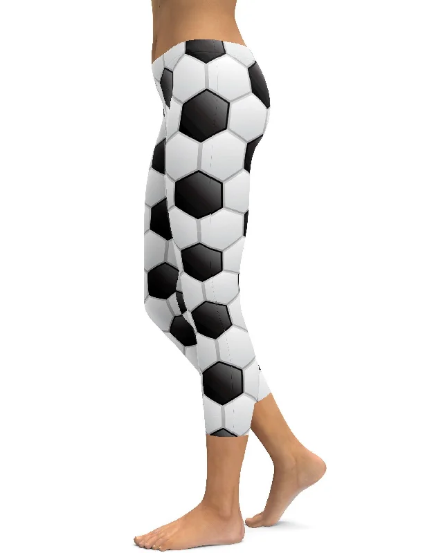 Yoga Pants with a Wide Waistband -Soccer Capris