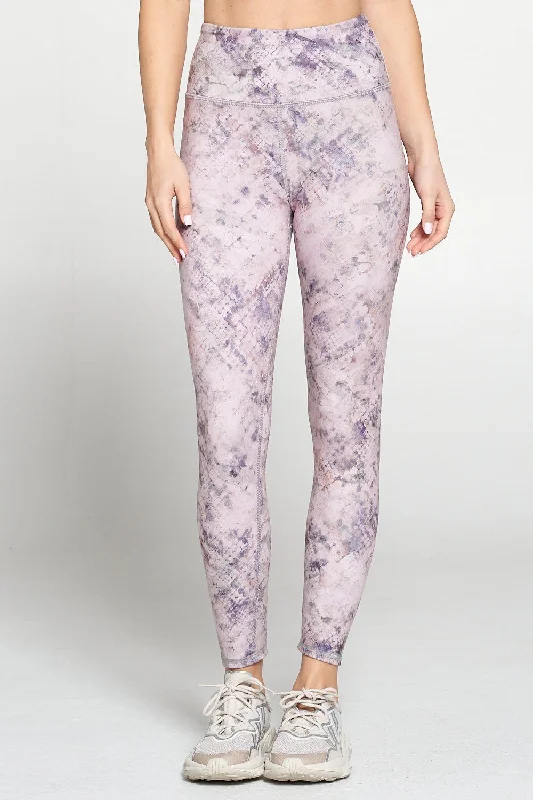 Comfortable Compression Yoga Pants for Women -Sofia - Purple Grunge Flair 7/8 Legging (Regular-Waist) - FINAL SALE Comfortable Compression Yoga Pants for Women -Sofia - Purple Grunge Flair 7/8 Legging (Regular-Waist) - FINAL SALE