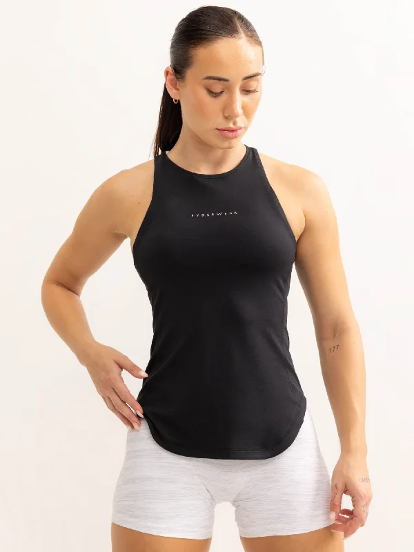 Yoga Tops for Running -Soft Tech Slim Fit Tank - Black