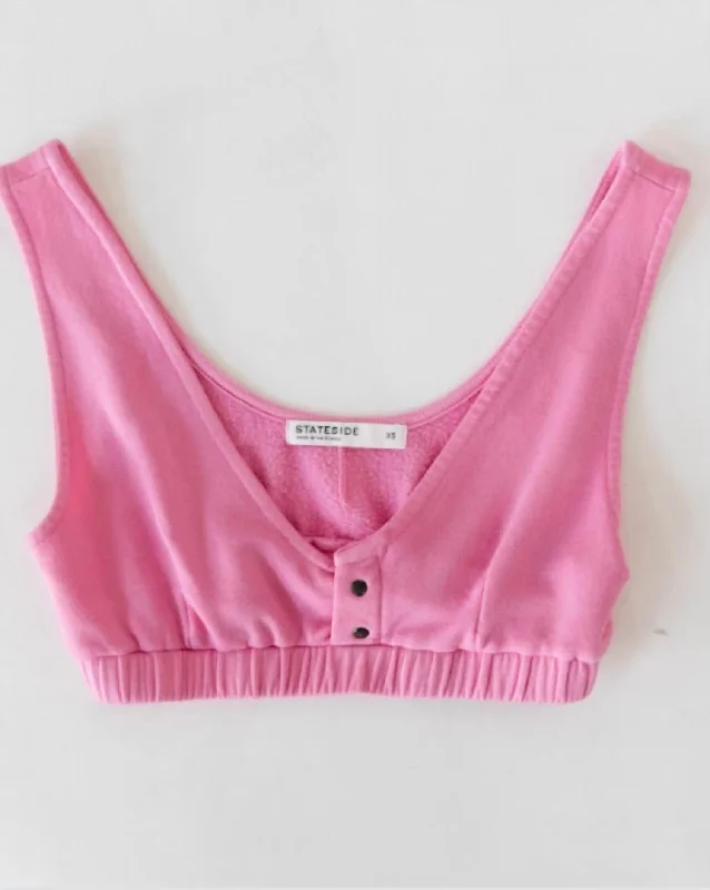 Stretchable Yoga Shorts for Intense Training -Softest Fleece Bralette In Cotton Candy Stretchable Yoga Shorts for Intense Training -Softest Fleece Bralette In Cotton Candy