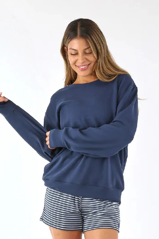 Yoga Shorts for Deep Stretch and Yoga -Softflex Oversized Crew - Navy *Preorder now with 10% discount - December Delivery Yoga Shorts for Deep Stretch and Yoga -Softflex Oversized Crew - Navy *Preorder now with 10% discount - December Delivery