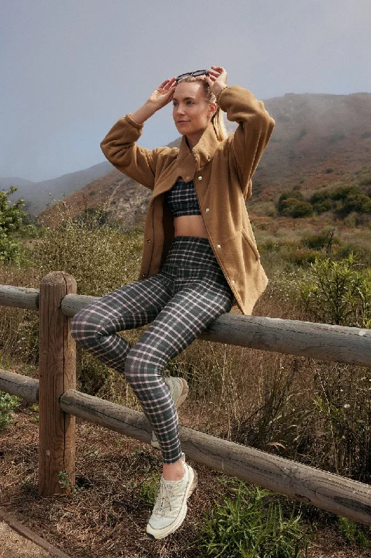 Yoga Shorts for Toning and Flexibility -Softmark High Waisted Leggings - Preppy Plaid Yoga Shorts for Toning and Flexibility -Softmark High Waisted Leggings - Preppy Plaid
