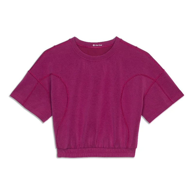Yoga Tops with Adjustable Straps -Softstreme Gathered T-Shirt - Resale