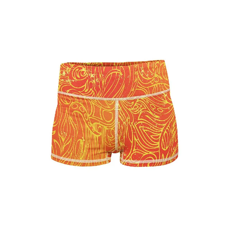 Yoga Shorts for Performance -Solar Hypnosis Yoga Shorts