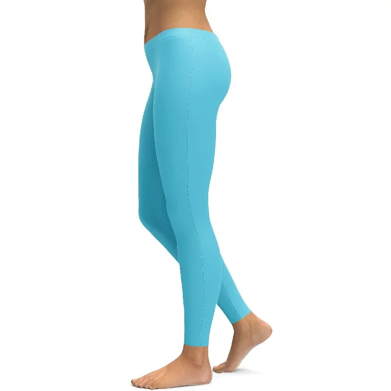 Versatile Yoga Pants for Every Practice -Solid Baby Blue Leggings