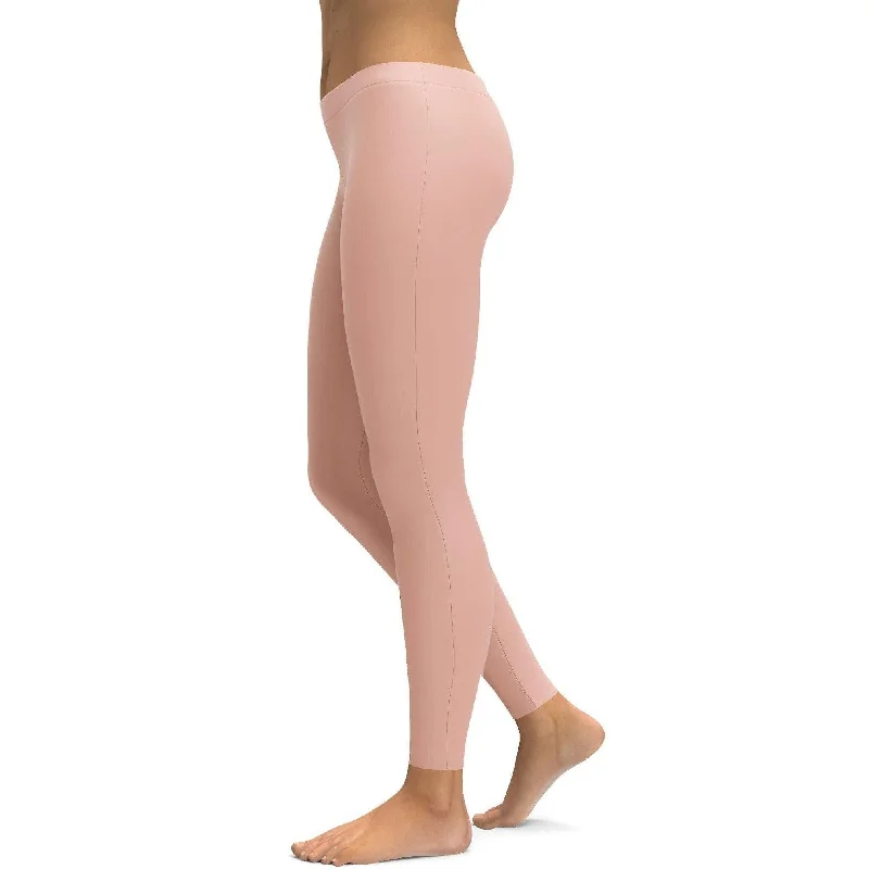Ultra-Fit Yoga Pants for Full Range of Motion -Solid Nude Leggings