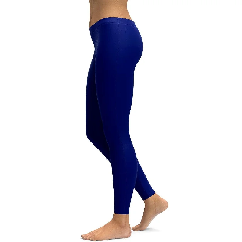 Yoga Pants for Intense Movement -Solid Ocean Blue Leggings