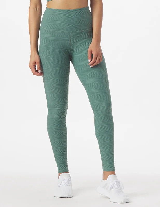 Breathable Stretch Yoga Pants -Soothe Legging: Silver Pine