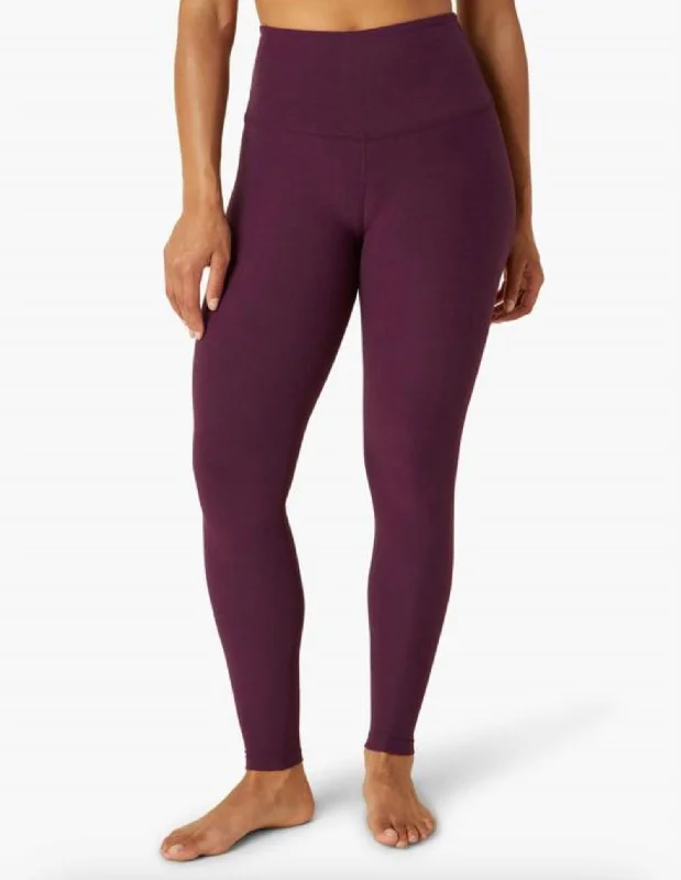 Yoga Shorts with Smooth Waist Fit -Spacedye High Waist Legging In Fig