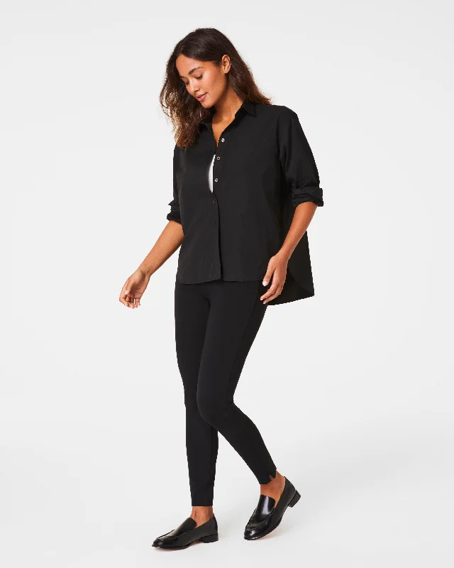 Comfortable Yoga Pants for Flexibility -SPANXsmooth™ Ponte Zip Legging
