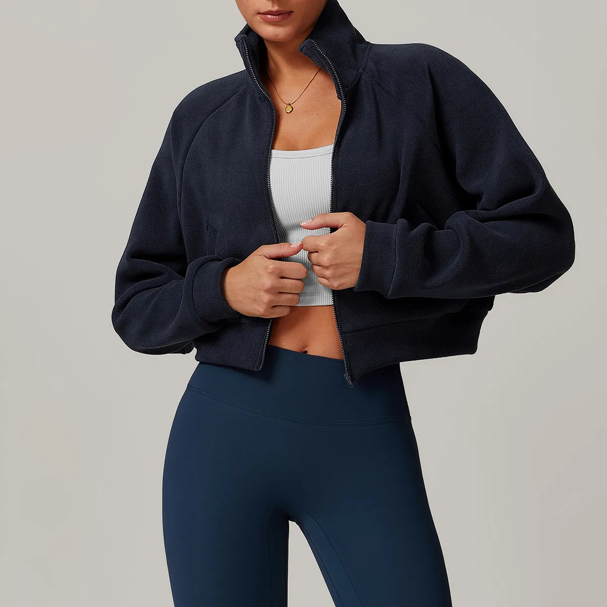 Women's Yoga Tops for Seamless Movement -SPARK Austrian Velvet Cropped Jacket ZC8977