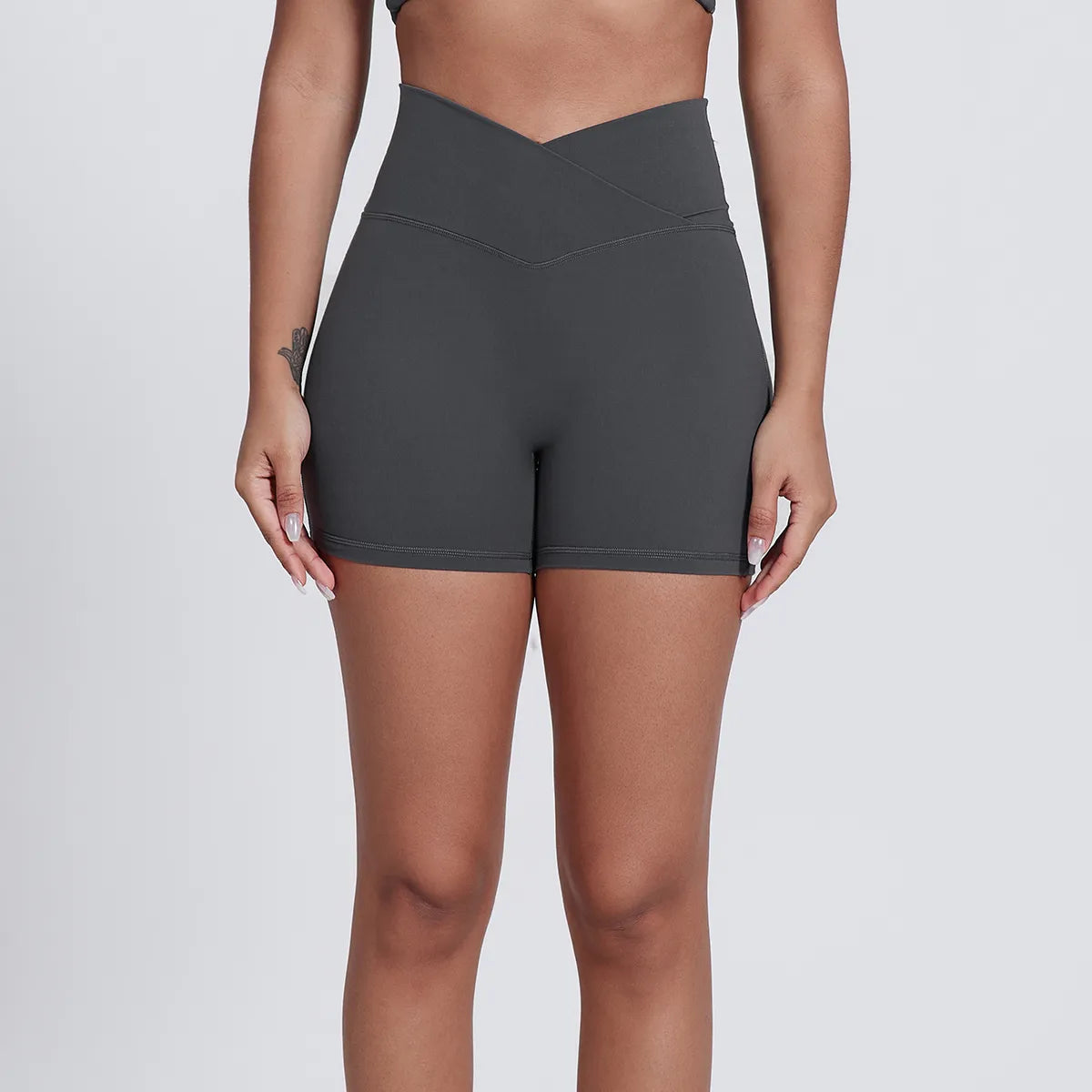 Yoga Shorts for Flexibility and Core Strength -SPARK Fitness V Cut Waistband Shorts LQ5023 Yoga Shorts for Flexibility and Core Strength -SPARK Fitness V Cut Waistband Shorts LQ5023