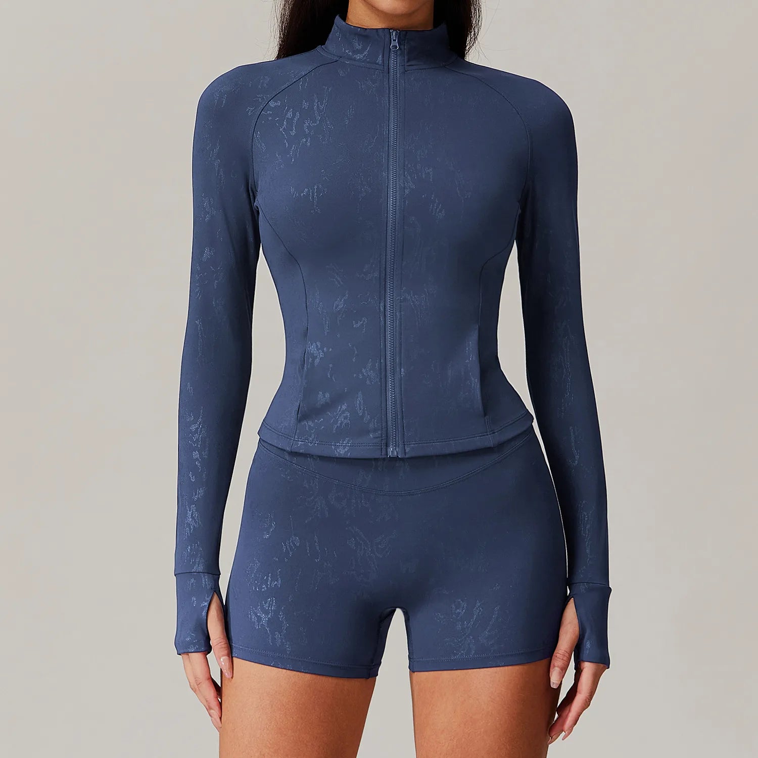 Women's Yoga Tops with Extra Flexibility -SPARK Gold Foil Fitness Jacket ZC9140