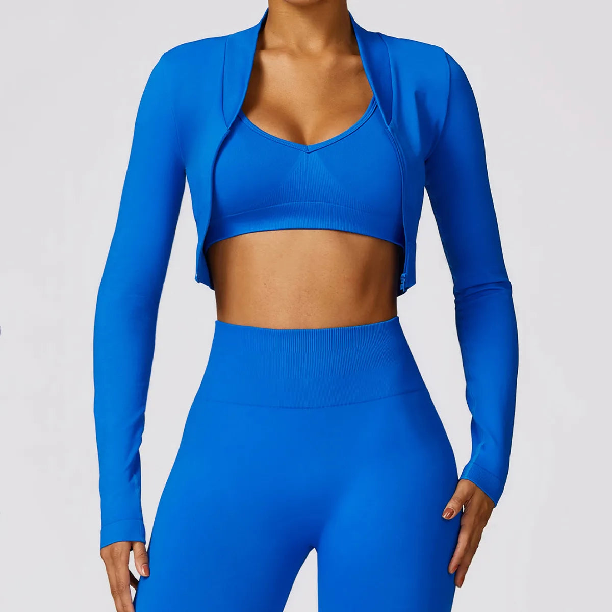 Yoga Tops for Fitness Training -SPARK Seamless Fitness Crop Jacket ZC7502