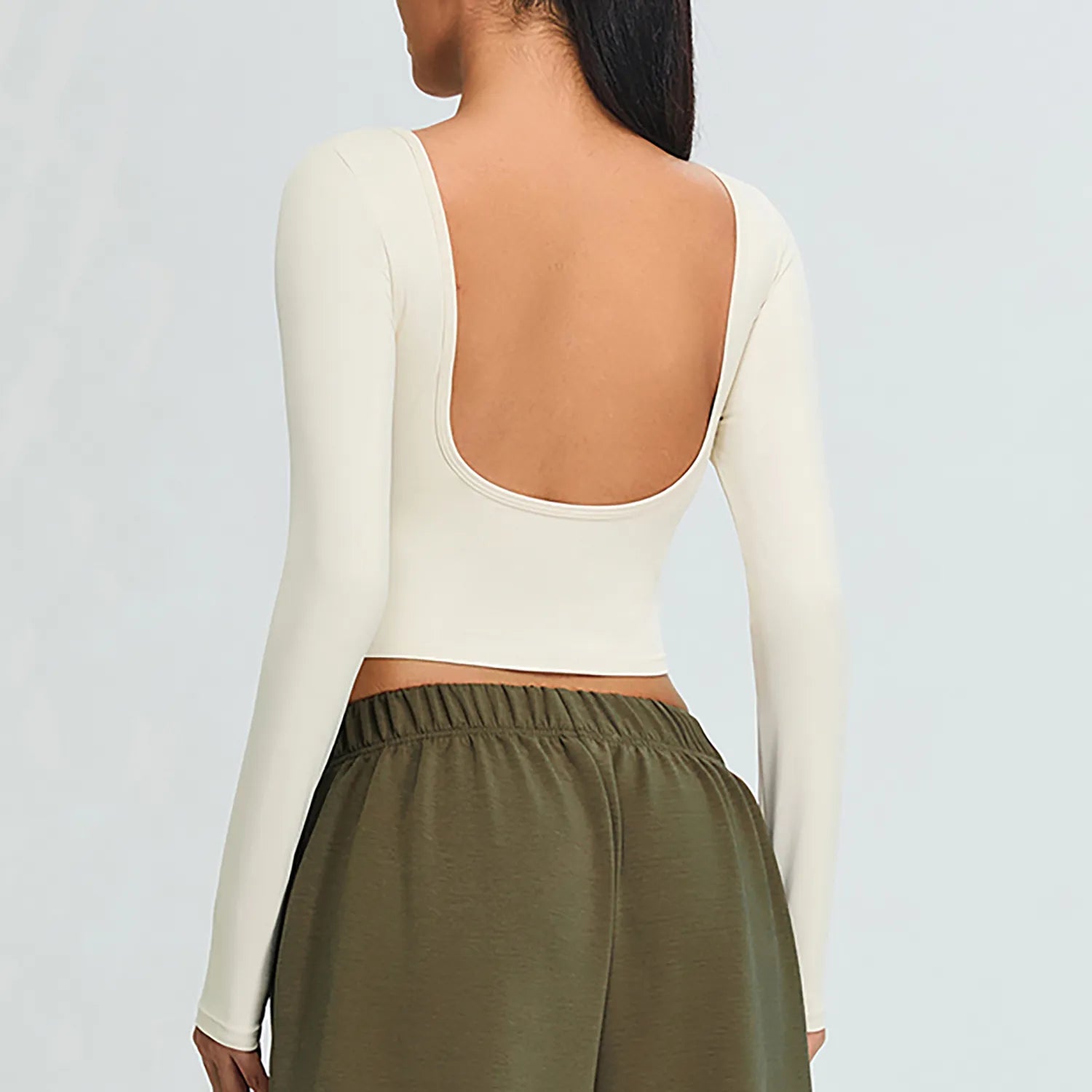 Athletic Yoga Tops for Fitness -SPARK Yoga Backless Crop Top YJ0203