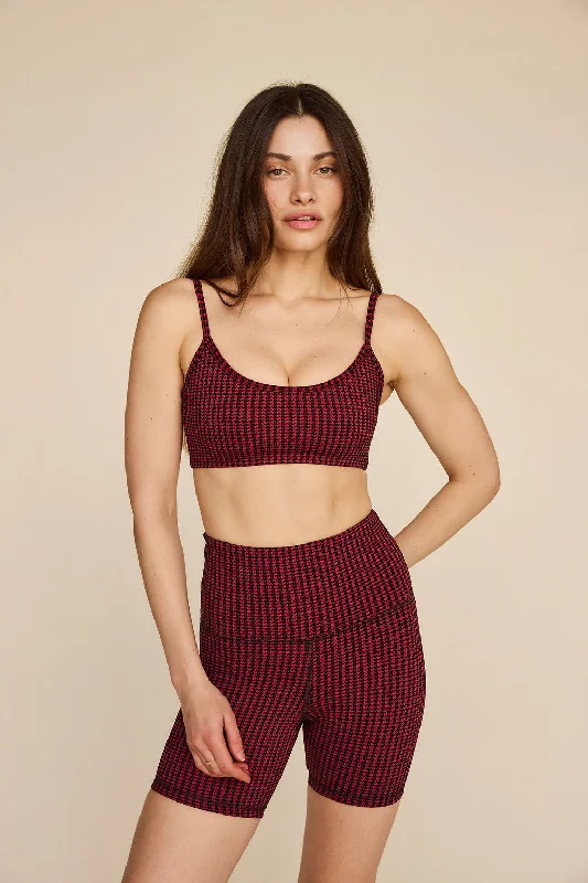 Maroon Houndstooth