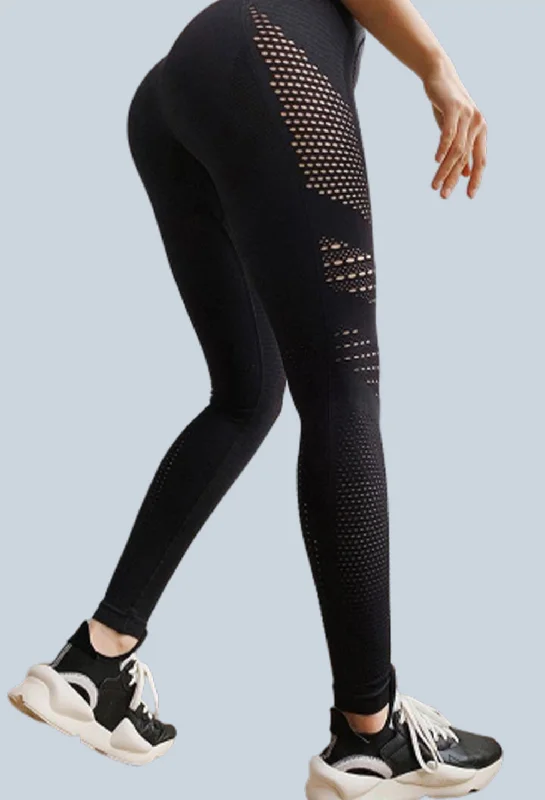 Soft and Stretchy Yoga Pants for Flexibility -Spirited Hollow Side Yoga Leggings