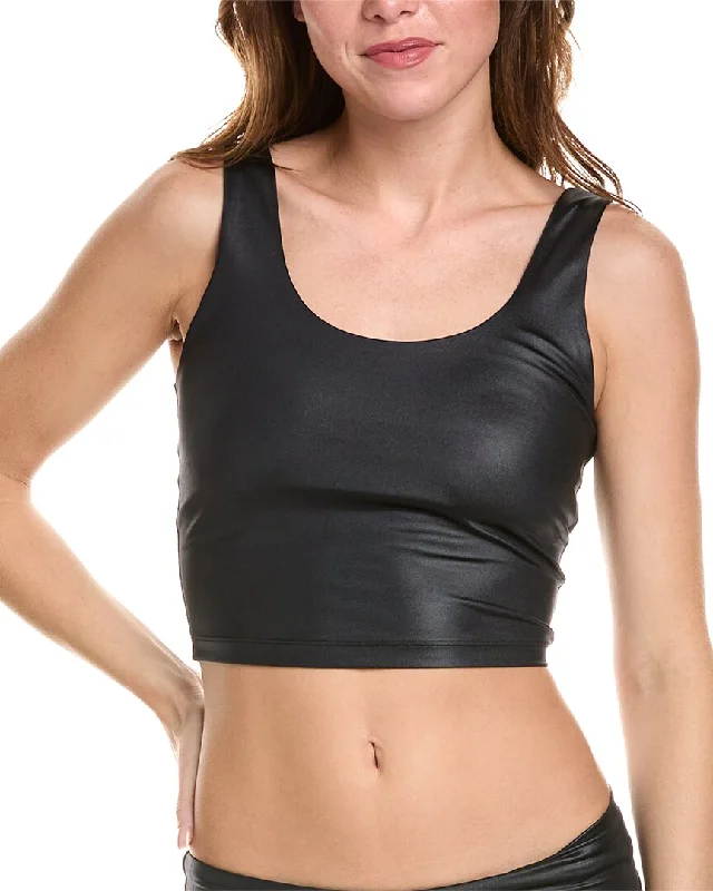 Breathable Cotton Yoga Tops -Spiritual Gangster Indie Wet Look Crop Tank