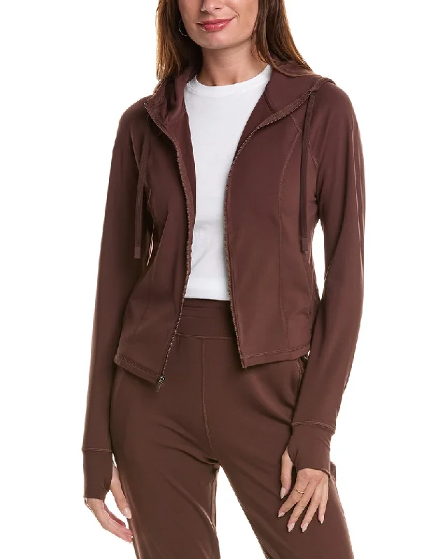 Yoga Shorts for Daily Exercise -Spiritual Gangster Warm Core Zip Hood Jacket